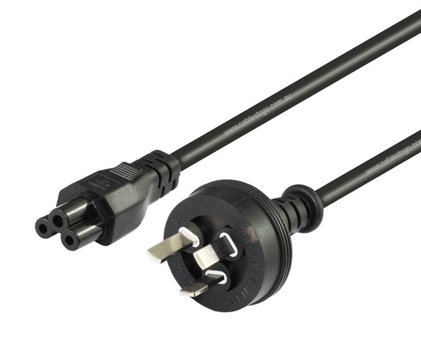 10M Aust Wall Plug to IEC C5 Cloverleaf Power Cable