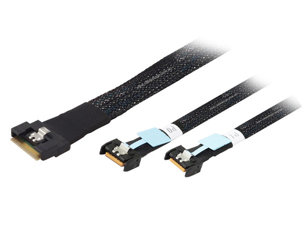 1M SlimSAS SFF-8654 8i to Dual MCIOx4 38P Cable