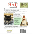 Tell Me About Hajj by Saniyasnain Khan back cover with Hajj guide and Kaaba