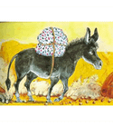 Uzayr's Donkey – Illustrated Quran Story for Kids Featuring a Donkey Carrying a Bundle on Its Back