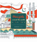 Masjids Around the World Adult Coloring Book cover featuring famous mosque illustrations by Madinah Media