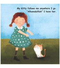The Little Girl Says Alhamdu Lillah illustrated page showing the little girl with her pet cat expressing gratitude
