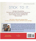 Back cover of Like Glue marriage advice book with author information and overview