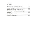 Table of contents page from The Wives of the Prophet Muhammad showing chapters on the Mothers of the Believers