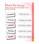 Match the Sayings Islamic phrases learning activity from Islamic Studies Level K
