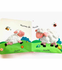 Young Animals Arabic board book featuring sheep and lamb vocabulary pages