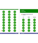 Arabic Handwriting workbook pages teaching linked Arabic letters and letter connections
