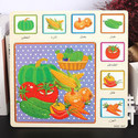 Educational Puzzle Game for Kids Wooden Toys; Veggies Tomatoes, Carrots, Corn