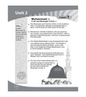 ICO Islamic Studies Workbook Grade 6 Part 1 Prophet Muhammad lesson page