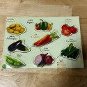 Front cover image of the book "Vegetables Puzzle Wooden Board"