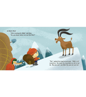 Ilyas & Duck Search for Allah interior illustration with Ilyas learning about Allah from an Alpine ibex