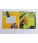 National Geographic Kids The Tree Arabic book interior pages showing oak leaves and wildlife