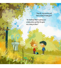 I Believe in Allah story page with Ali and Sami discussing Allah and a new baby
