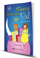 Front cover image of the book "Aleena Celebrates Eid [Children's Picture Book or Coloring Book]", written by