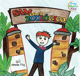Front cover image of the book "Sam en el Zoológico (Spanish Edition)", written by Green Fig Staff