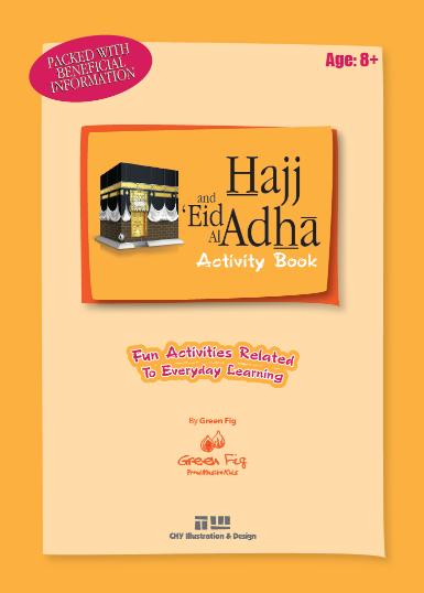 Front cover image of the book "Hajj and Eid Al-Adha Activity Book", written by Green Fig Staff