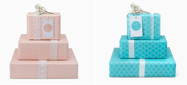 Elegant Gift Wrap with Matching Tag – Geometric Trellis Design for a Sophisticated Finish