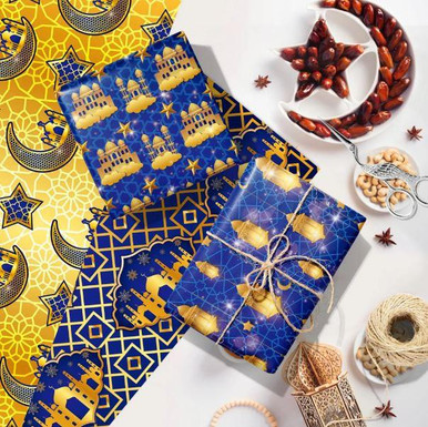 Eid Mubarak Wrapping Paper Roll – Elegant Patterned for Festive Gifting