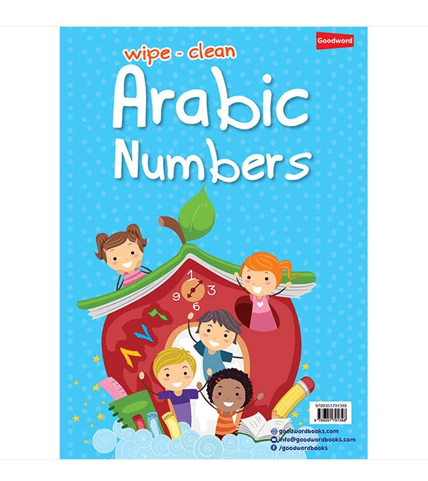 Wipe-Clean Arabic Numbers reusable Arabic number writing book for kids