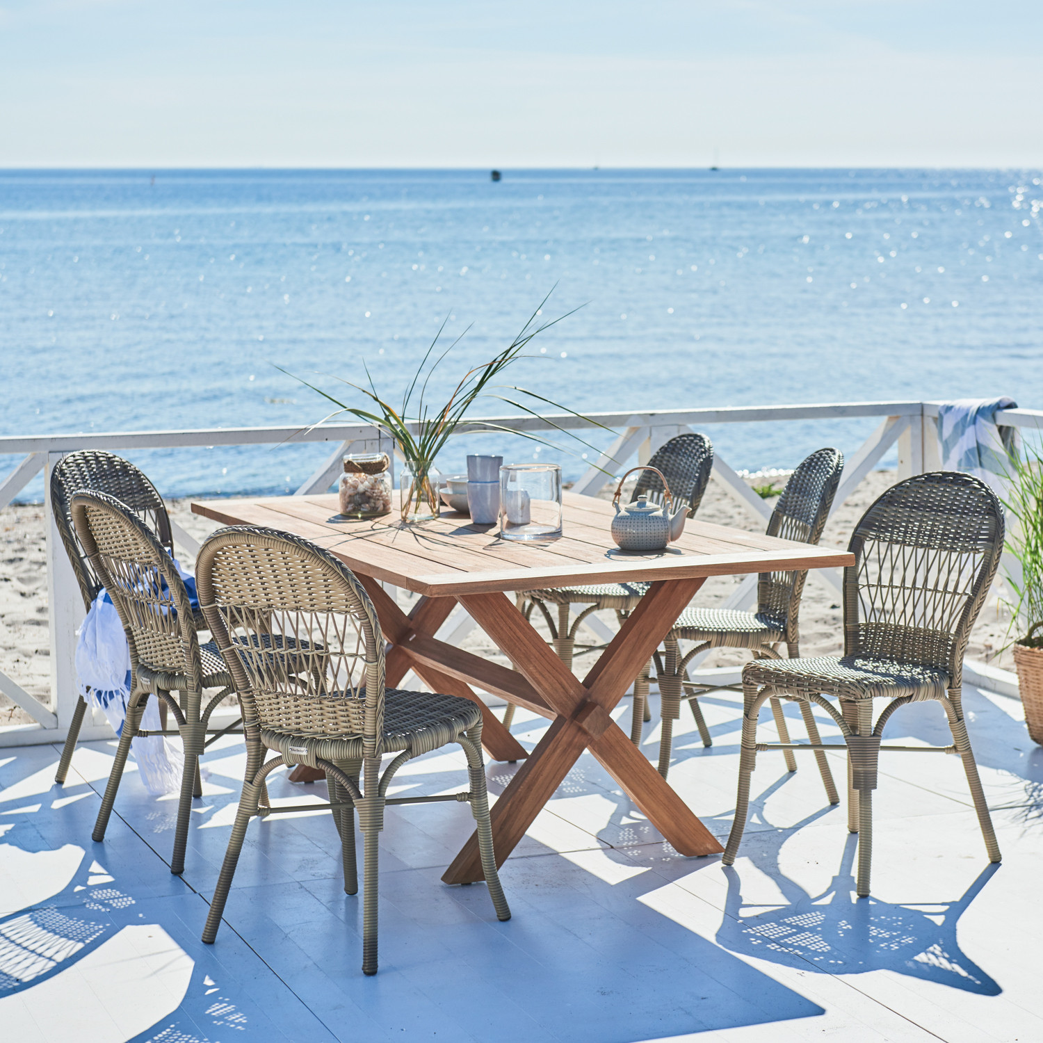 Sika Design Colonial Teak Table 79 x 39 in - Outdoor Teak Dining Table