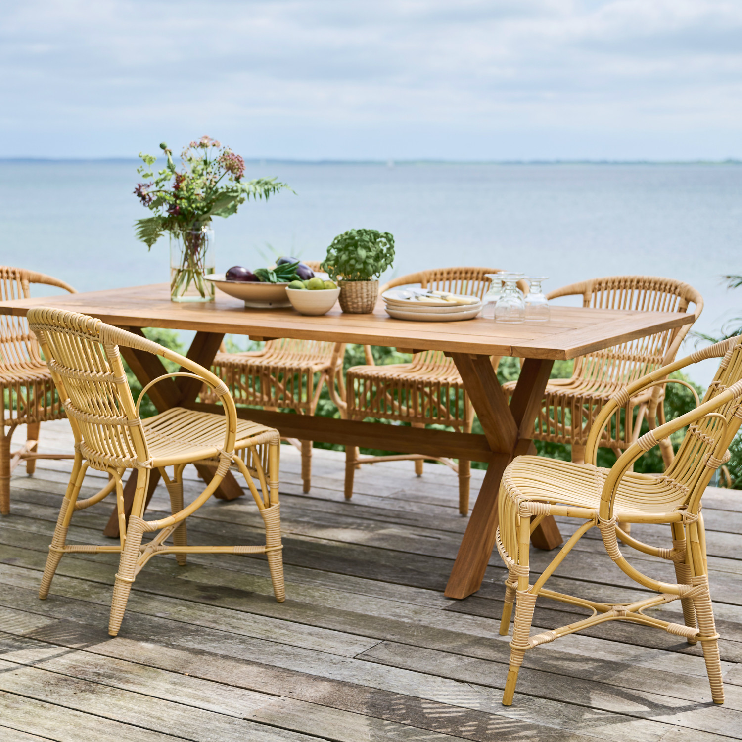 Sika Design Colonial Teak Table 79 x 39 in - Outdoor Teak Dining Table