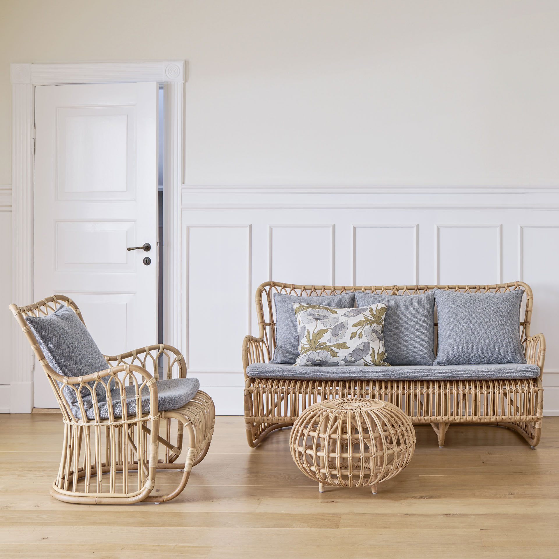 Sika Design Franco Albini Ottoman Small - Rattan Foot Rest