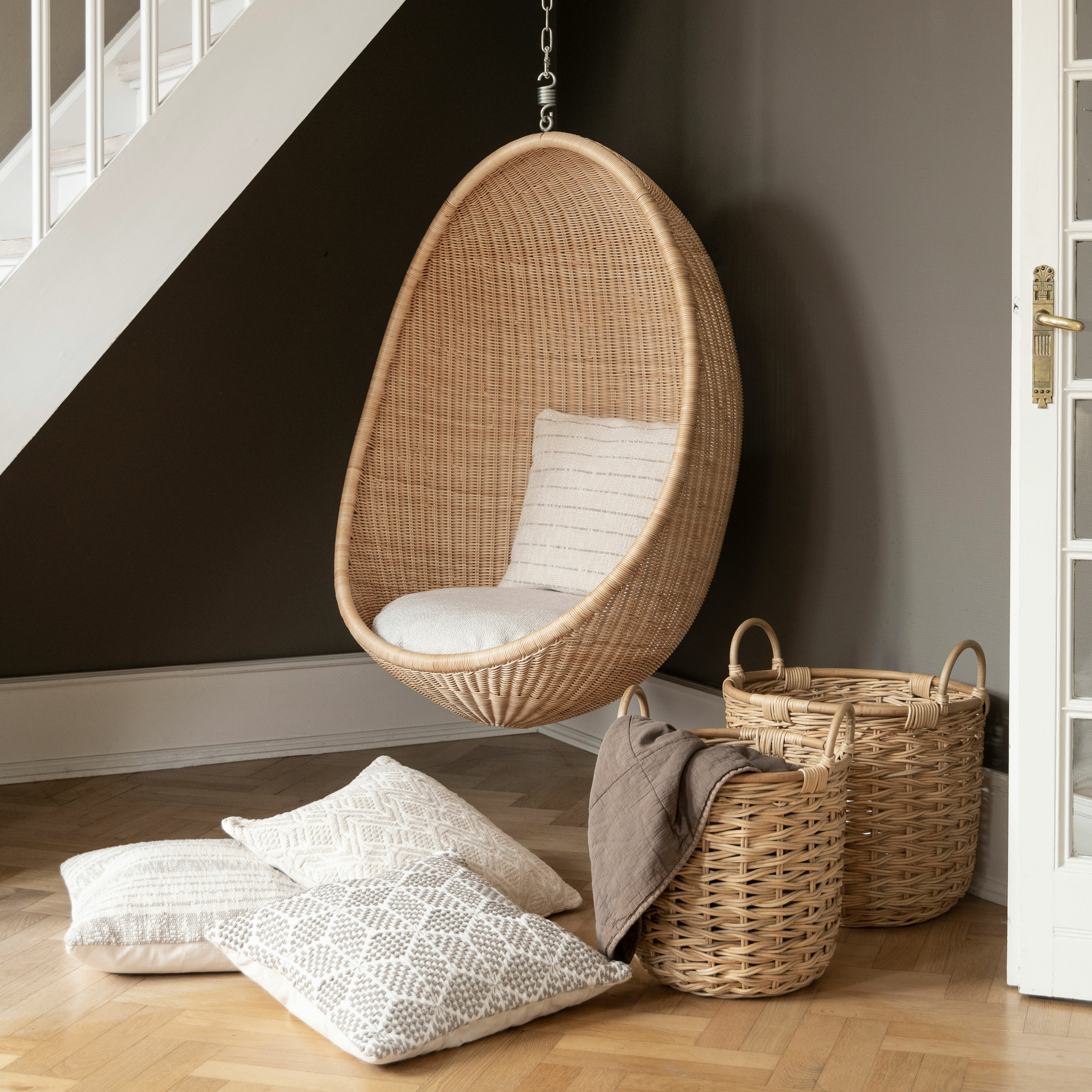 Sika Design Nanna Ditzel Hanging Egg Chair - Rattan Lounge Chair