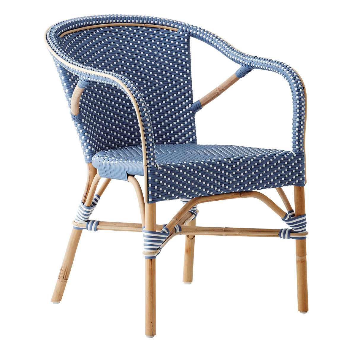 Sika Design Madeleine Arm Chair - Stackable Rattan French Bistro