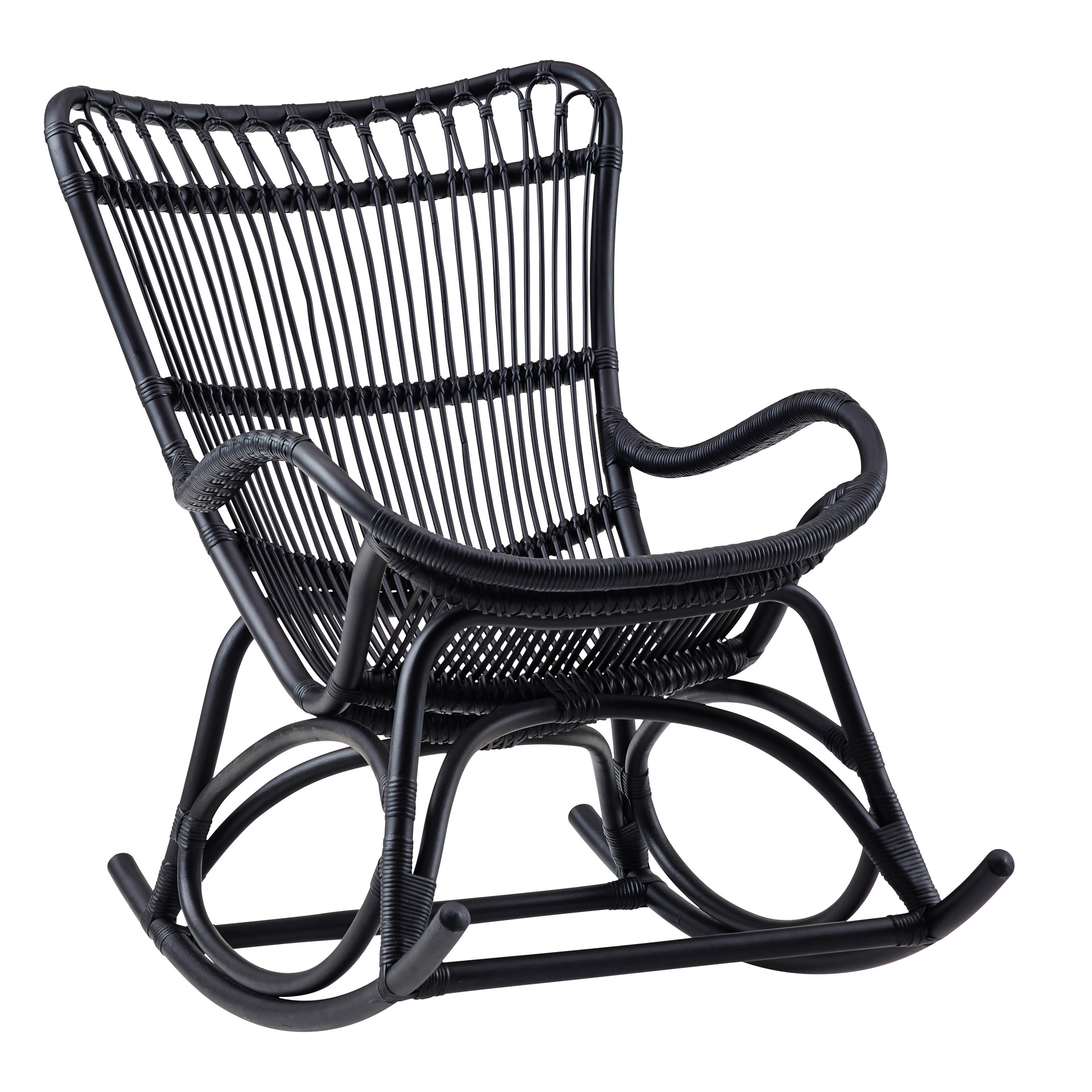 Sika Design Monet Rocking Chair - Rattan High-Back Lounge Chair