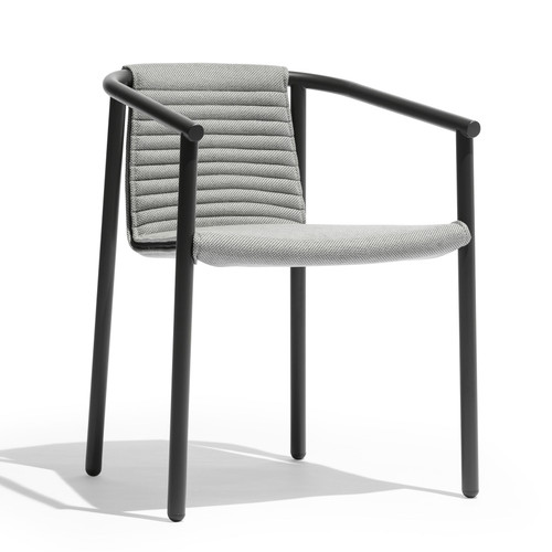 Duct Round Arm Chair Integrated Cushion