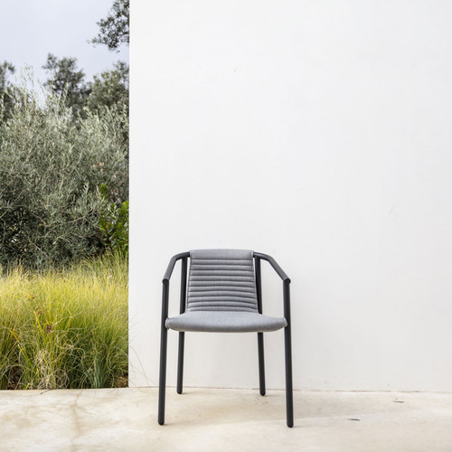 Duct Round Arm Chair Integrated Cushion