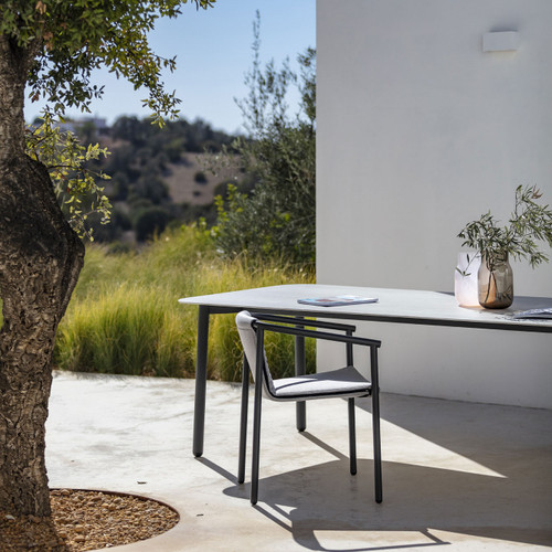 Duct Round Arm Chair Integrated Cushion