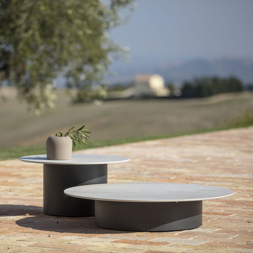 Branta Ceramic Coffee Table - 27.5"Dx14"H