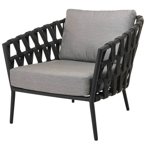 Leo Lounge Chair w/Sunbrella Savane Zinc Cushions