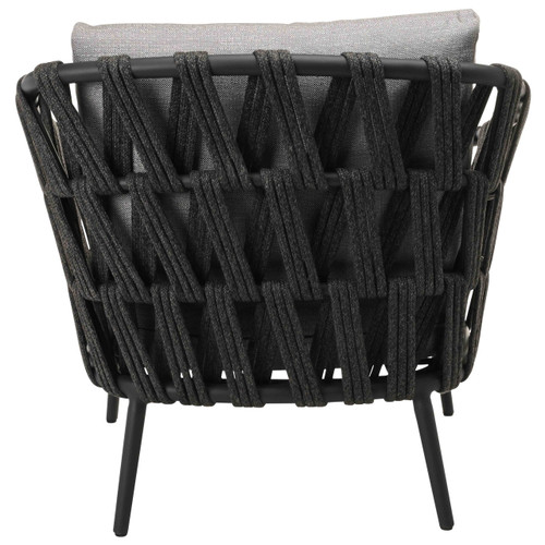 Leo Lounge Chair w/Sunbrella Savane Zinc Cushions