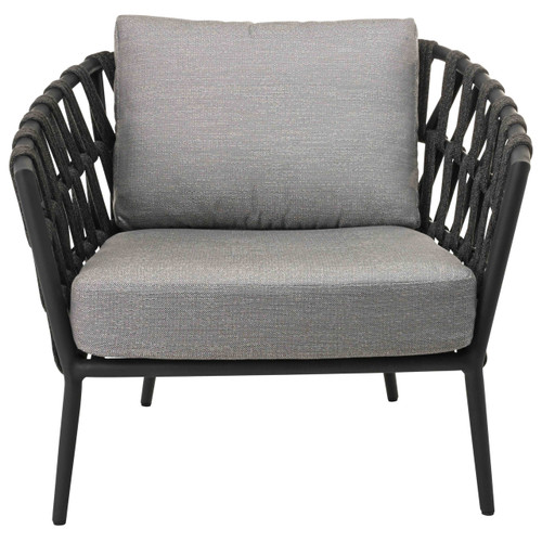 Leo Lounge Chair w/Sunbrella Savane Zinc Cushions