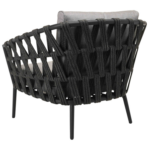 Leo Lounge Chair w/Sunbrella Savane Zinc Cushions