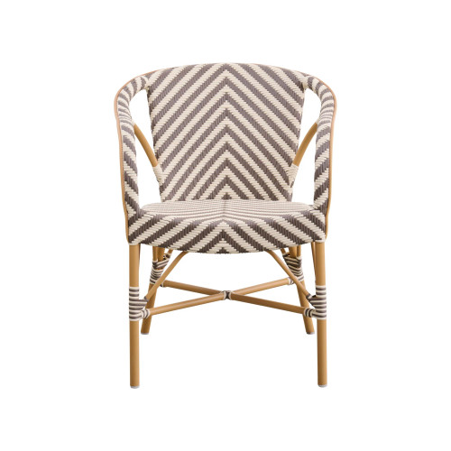 Madeleine Outdoor Bistro Arm Chair - Chevron Madeleine Outdoor Bistro Arm Chair - Chevron