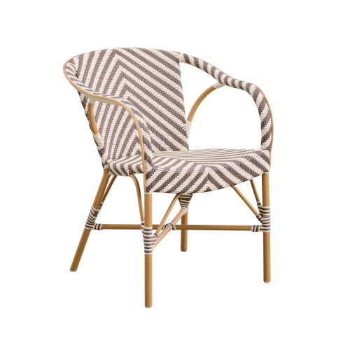 Madeleine Outdoor Bistro Arm Chair - Chevron Madeleine Outdoor Bistro Arm Chair - Chevron