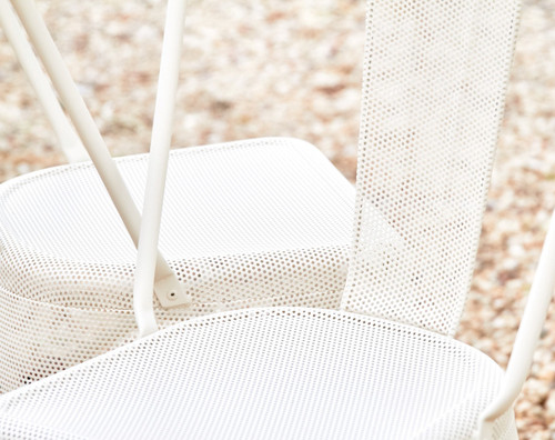 Tolix A Chair Perforated Outdoor white detail Tolix A Chair Perforated Outdoor white detail