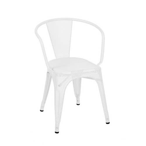 Tolix A56 Arm Chair Perforated Outdoor blanc white Tolix A56 Arm Chair Perforated Outdoor blanc white