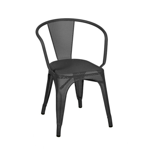Tolix A56 Arm Chair Perforated Outdoor graphite Tolix A56 Arm Chair Perforated Outdoor graphite
