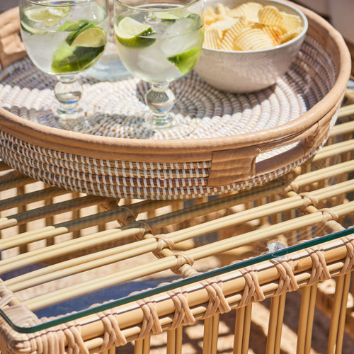 Caroline Side Table Exterior w/Glass Top Caroline Side Table Exterior w/Glass Top