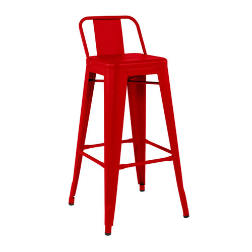 Tolix HPD75 29.5" Low Back Bar Stool Outdoor