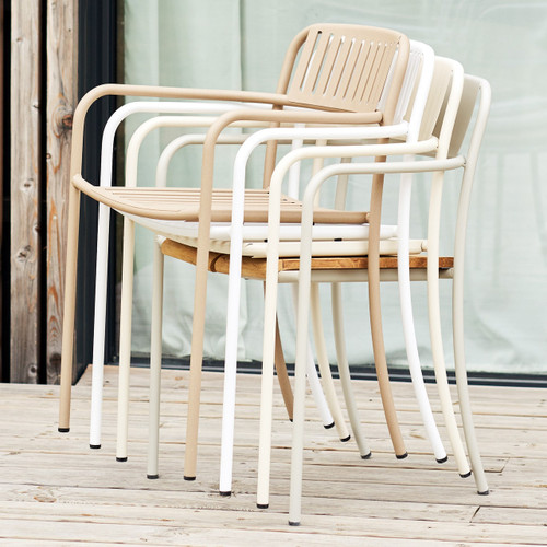 Tolix Patio outdoor stackable dining chair with slats Tolix Patio outdoor stackable dining chair with slats