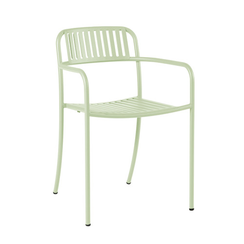 Patio Outdoor Slatted Dining Arm Chair