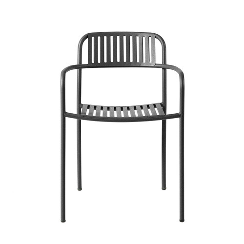 Patio Outdoor Slatted Dining Arm Chair