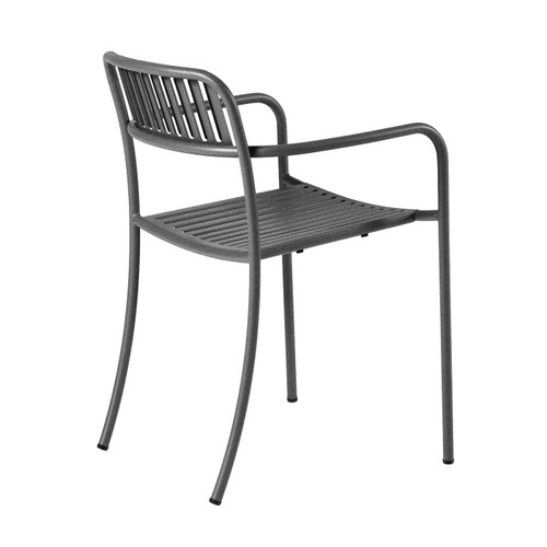 Patio Outdoor Slatted Dining Arm Chair