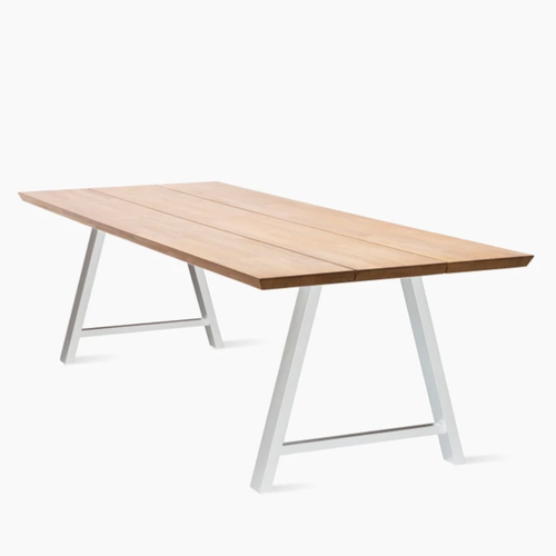 vincent sheppard matteo dining table teak with white leg