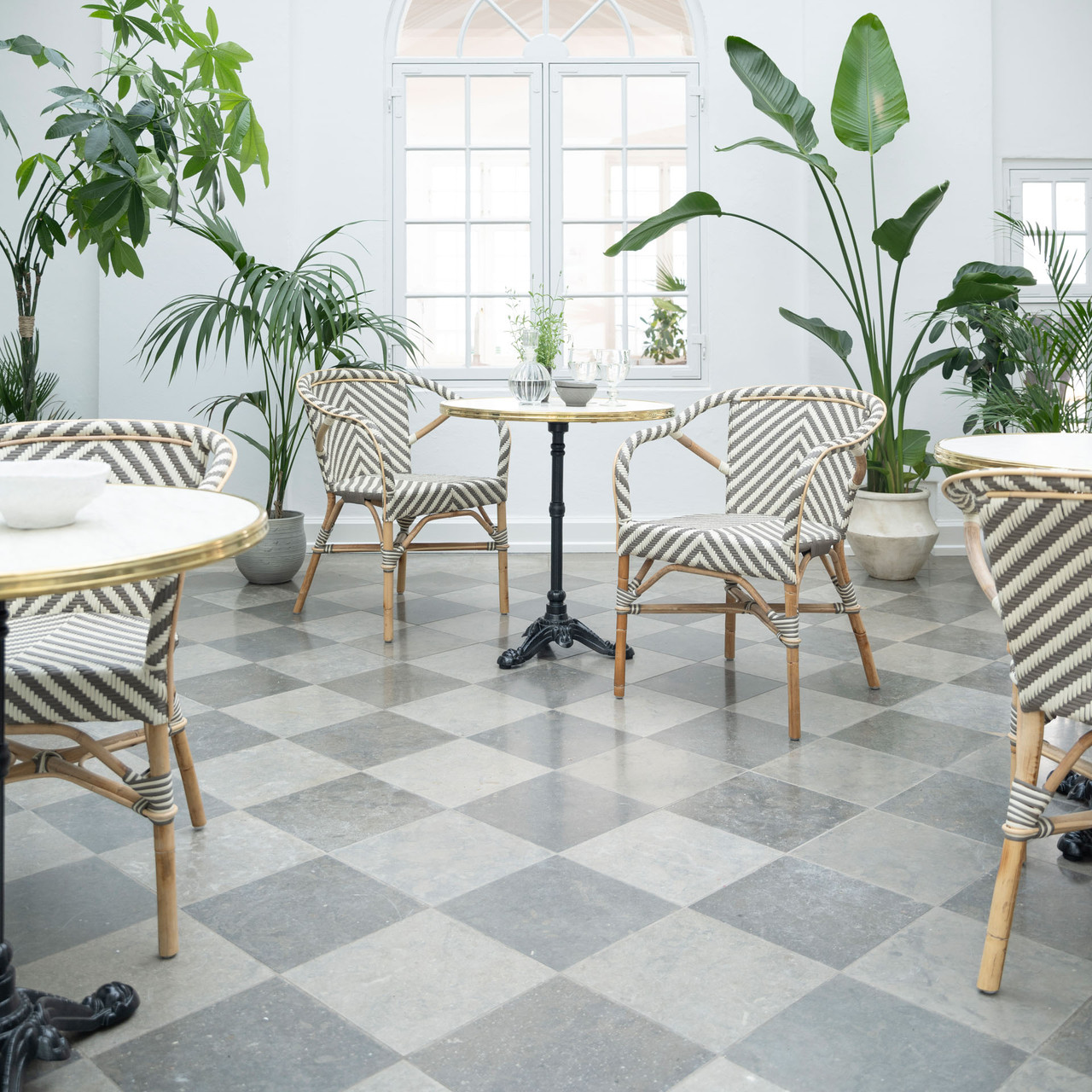 Sika Design Madeleine Arm Chair - Stackable Rattan French Bistro